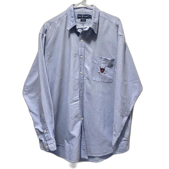 Ralph Lauren Men's Tilden Cotton Button Down Shirt Golf Crest Flaw Size XL - Picture 1 of 4